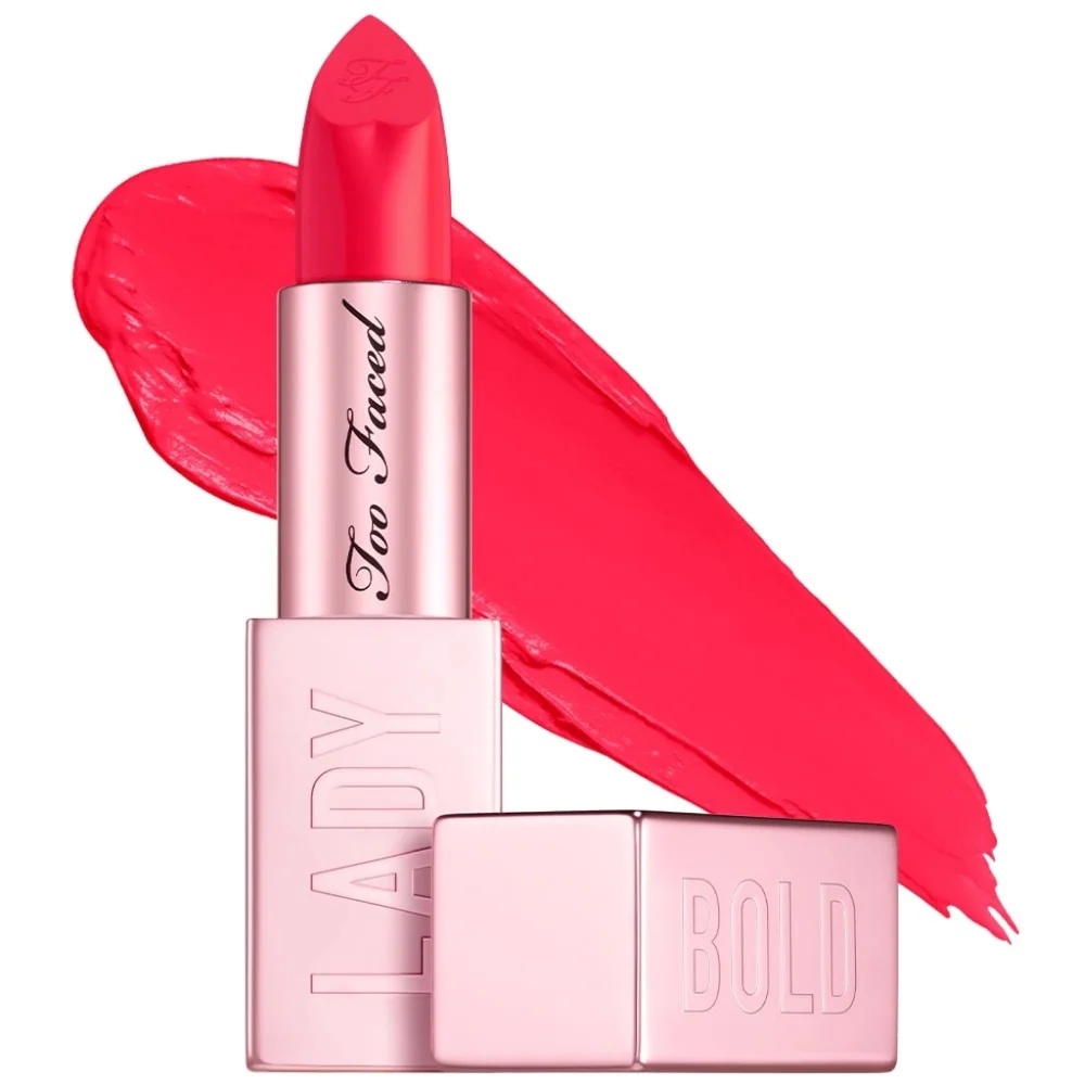 TOO FACED - Lady Bold Cream Lipstick - UNAFRAID - Bright Poppy Red